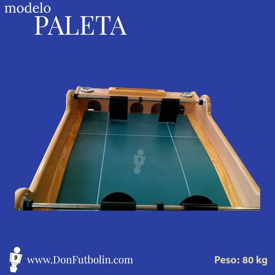 Futbolín modelo Paletas de madera maciza | Don Futbolin